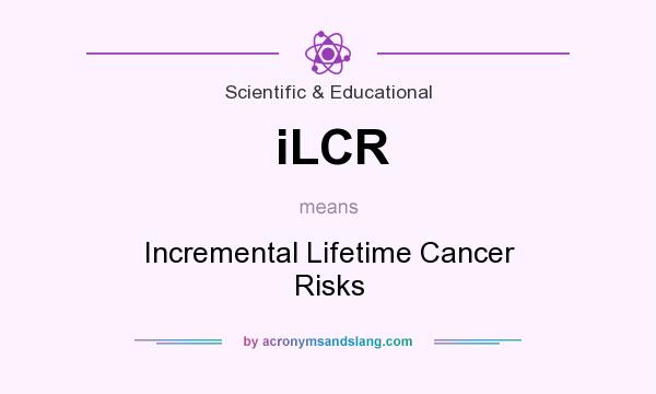 What does iLCR mean? It stands for Incremental Lifetime Cancer Risks