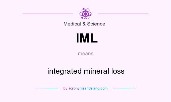 What does IML mean? It stands for integrated mineral loss