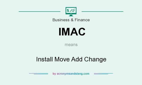 What does IMAC mean? It stands for Install Move Add Change