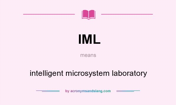 What does IML mean? It stands for intelligent microsystem laboratory