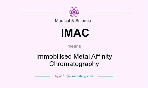What does IMAC mean? It stands for Immobilised Metal Affinity Chromatography