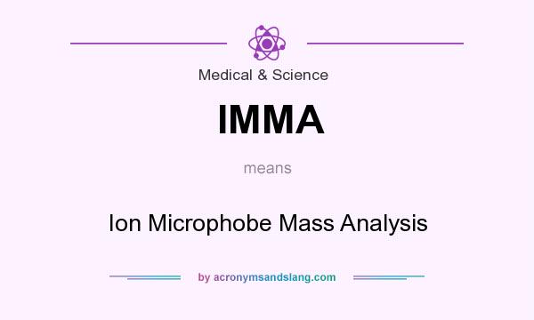 What does IMMA mean? It stands for Ion Microphobe Mass Analysis