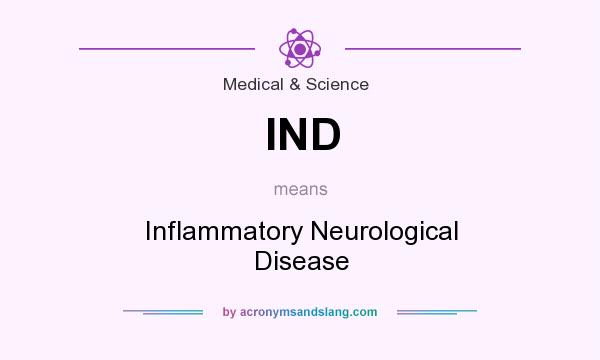 What does IND mean? It stands for Inflammatory Neurological Disease