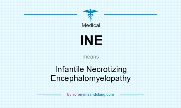 What does INE mean? It stands for Infantile Necrotizing Encephalomyelopathy