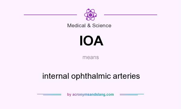 What does IOA mean? It stands for internal ophthalmic arteries