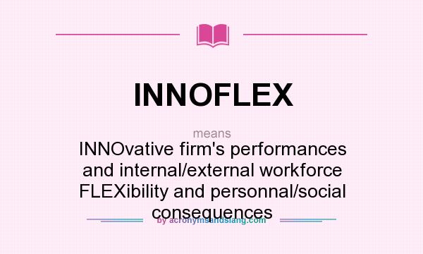 What does INNOFLEX mean? It stands for INNOvative firm`s performances and internal/external workforce FLEXibility and personnal/social consequences
