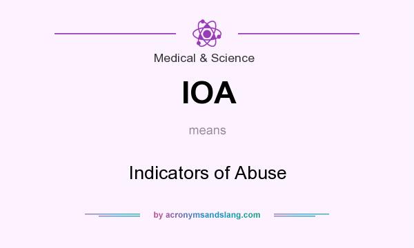 What does IOA mean? It stands for Indicators of Abuse