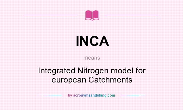 What does INCA mean? It stands for Integrated Nitrogen model for european Catchments