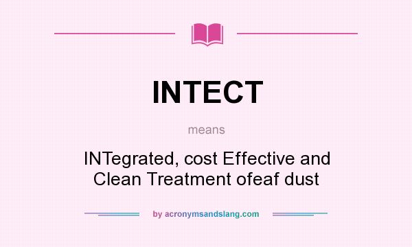 What does INTECT mean? It stands for INTegrated, cost Effective and Clean Treatment ofeaf dust