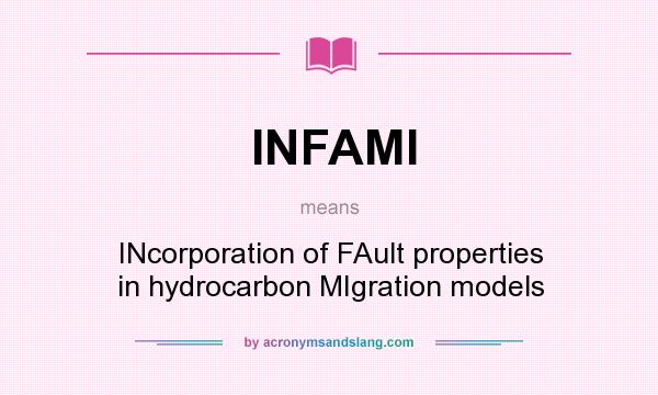 What does INFAMI mean? It stands for INcorporation of FAult properties in hydrocarbon MIgration models