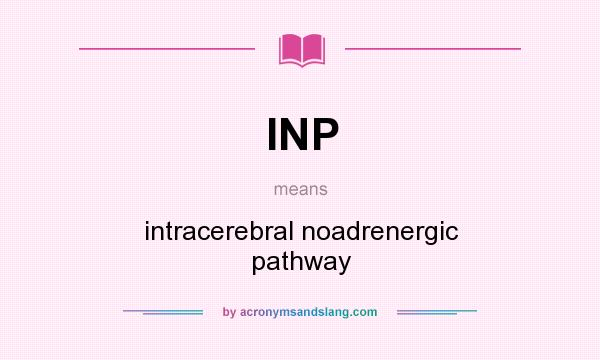 What does INP mean? It stands for intracerebral noadrenergic pathway