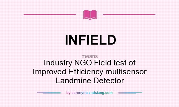 What does INFIELD mean? It stands for Industry NGO Field test of Improved Efficiency multisensor Landmine Detector