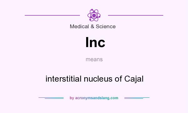 What does Inc mean? It stands for interstitial nucleus of Cajal
