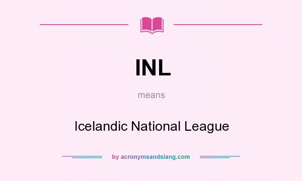 What does INL mean? It stands for Icelandic National League