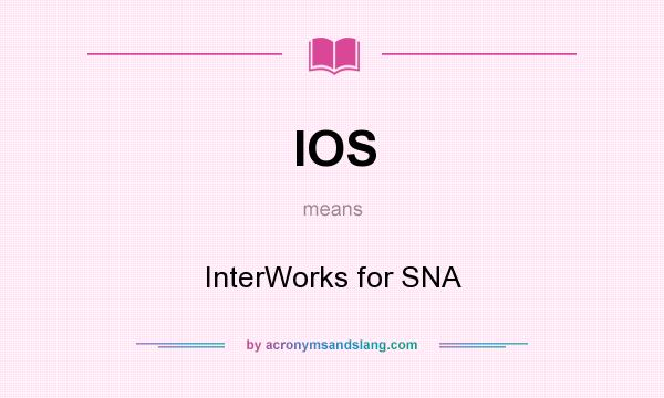 What does IOS mean? It stands for InterWorks for SNA