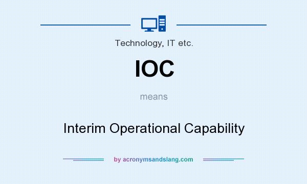 What does IOC mean? It stands for Interim Operational Capability
