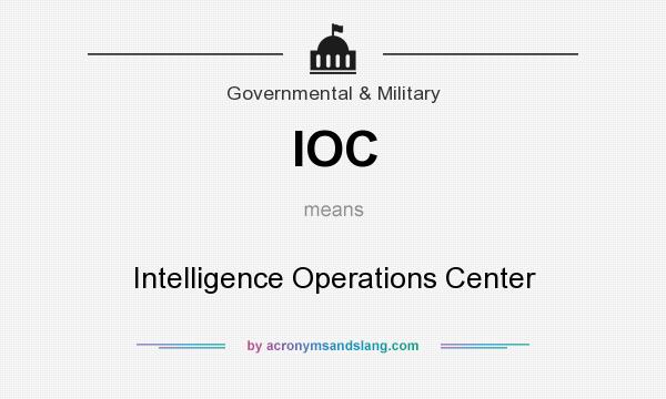 What does IOC mean? It stands for Intelligence Operations Center