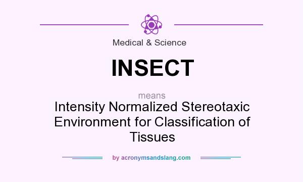 What does INSECT mean? It stands for Intensity Normalized Stereotaxic Environment for Classification of Tissues