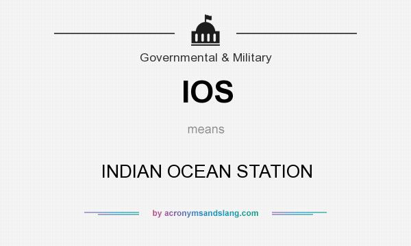 What does IOS mean? It stands for INDIAN OCEAN STATION