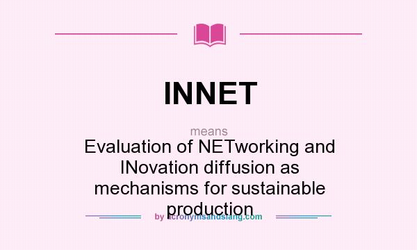 What does INNET mean? It stands for Evaluation of NETworking and INovation diffusion as mechanisms for sustainable production