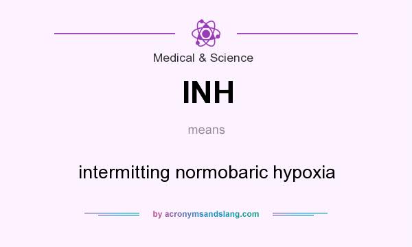 What does INH mean? It stands for intermitting normobaric hypoxia