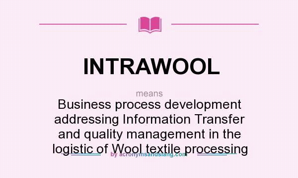 What does INTRAWOOL mean? It stands for Business process development addressing Information Transfer and quality management in the logistic of Wool textile processing
