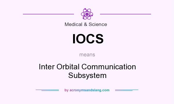 What does IOCS mean? It stands for Inter Orbital Communication Subsystem