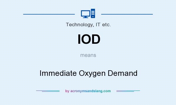 What does IOD mean? It stands for Immediate Oxygen Demand