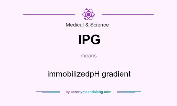 What does IPG mean? It stands for immobilizedpH gradient
