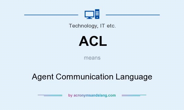 What does ACL mean? It stands for Agent Communication Language