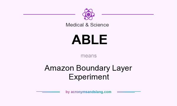 What does ABLE mean? It stands for Amazon Boundary Layer Experiment