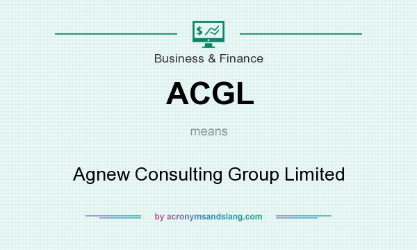 What does ACGL mean? It stands for Agnew Consulting Group Limited