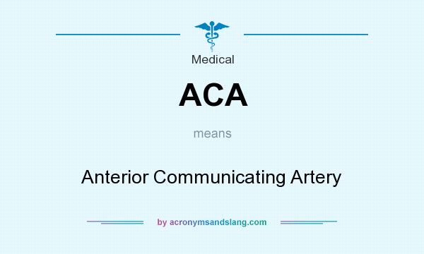 What does ACA mean? It stands for Anterior Communicating Artery