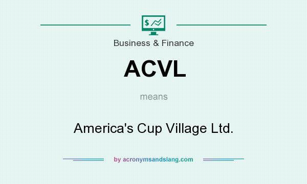 What does ACVL mean? It stands for America`s Cup Village Ltd.