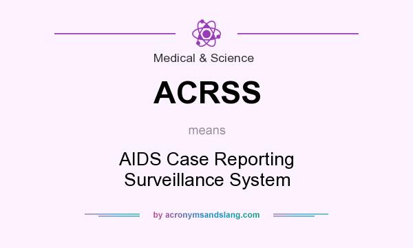 What does ACRSS mean? It stands for AIDS Case Reporting Surveillance System