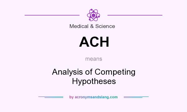 What does ACH mean? It stands for Analysis of Competing Hypotheses