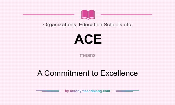 What does ACE mean? It stands for A Commitment to Excellence