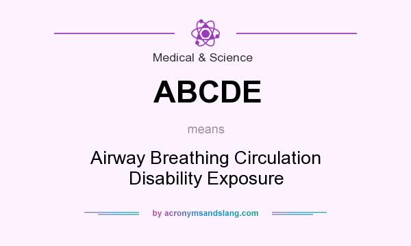 What does ABCDE mean? It stands for Airway Breathing Circulation Disability Exposure
