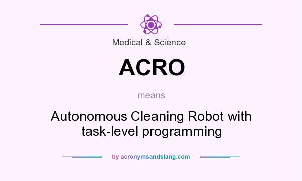 What does ACRO mean? It stands for Autonomous Cleaning Robot with task-level programming