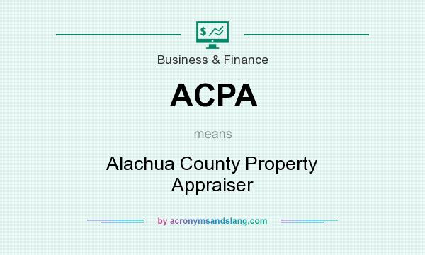 What does ACPA mean? It stands for Alachua County Property Appraiser