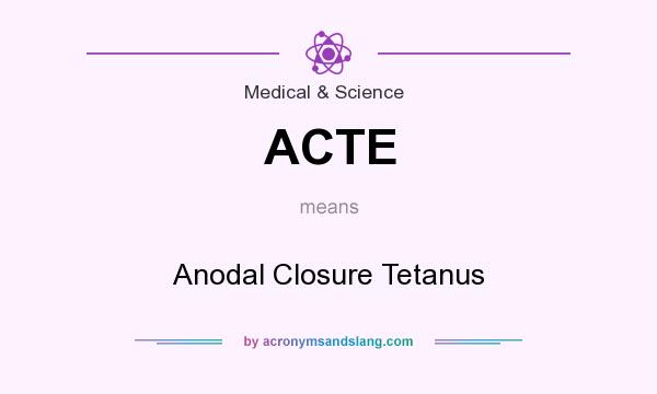 What does ACTE mean? It stands for Anodal Closure Tetanus