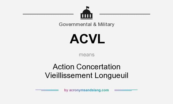 What does ACVL mean? It stands for Action Concertation Vieillissement Longueuil
