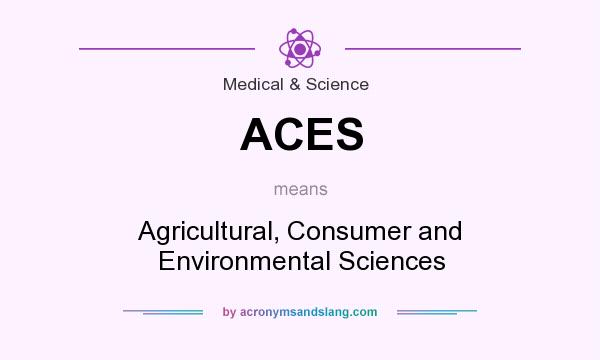What does ACES mean? It stands for Agricultural, Consumer and Environmental Sciences