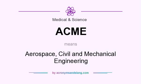 What does ACME mean? It stands for Aerospace, Civil and Mechanical Engineering