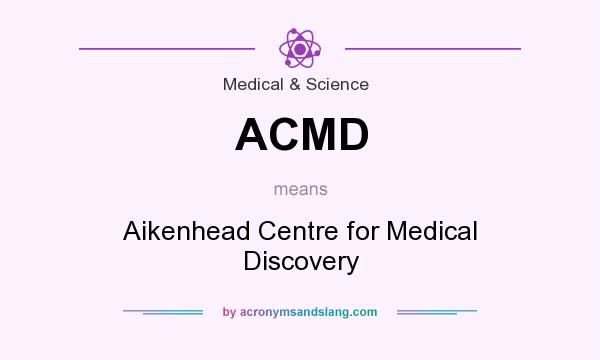 What does ACMD mean? It stands for Aikenhead Centre for Medical Discovery