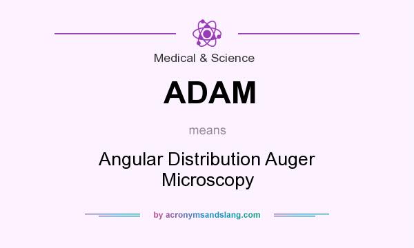 What does ADAM mean? It stands for Angular Distribution Auger Microscopy