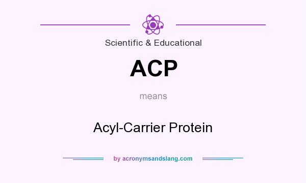 What does ACP mean? It stands for Acyl-Carrier Protein