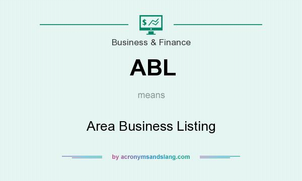 What does ABL mean? It stands for Area Business Listing