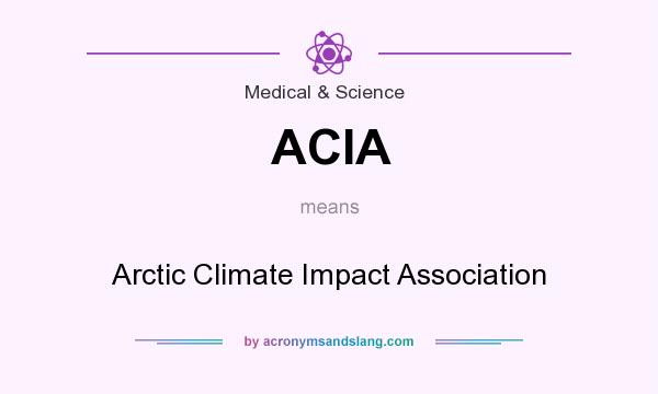 What does ACIA mean? It stands for Arctic Climate Impact Association