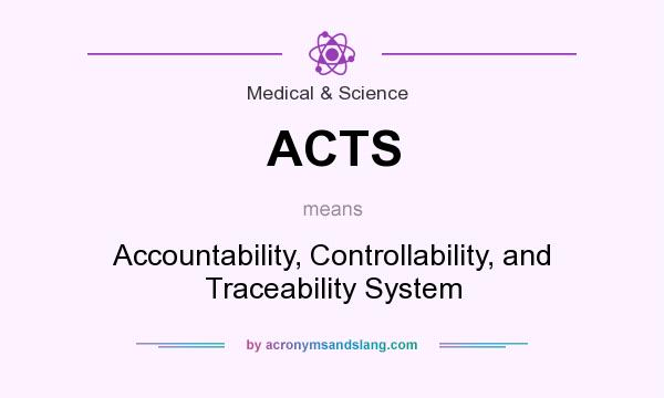 What does ACTS mean? It stands for Accountability, Controllability, and Traceability System